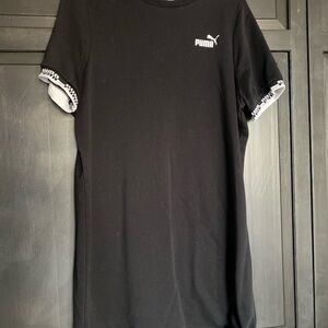 Puma Black T-Shirt Dress with Logo Detail